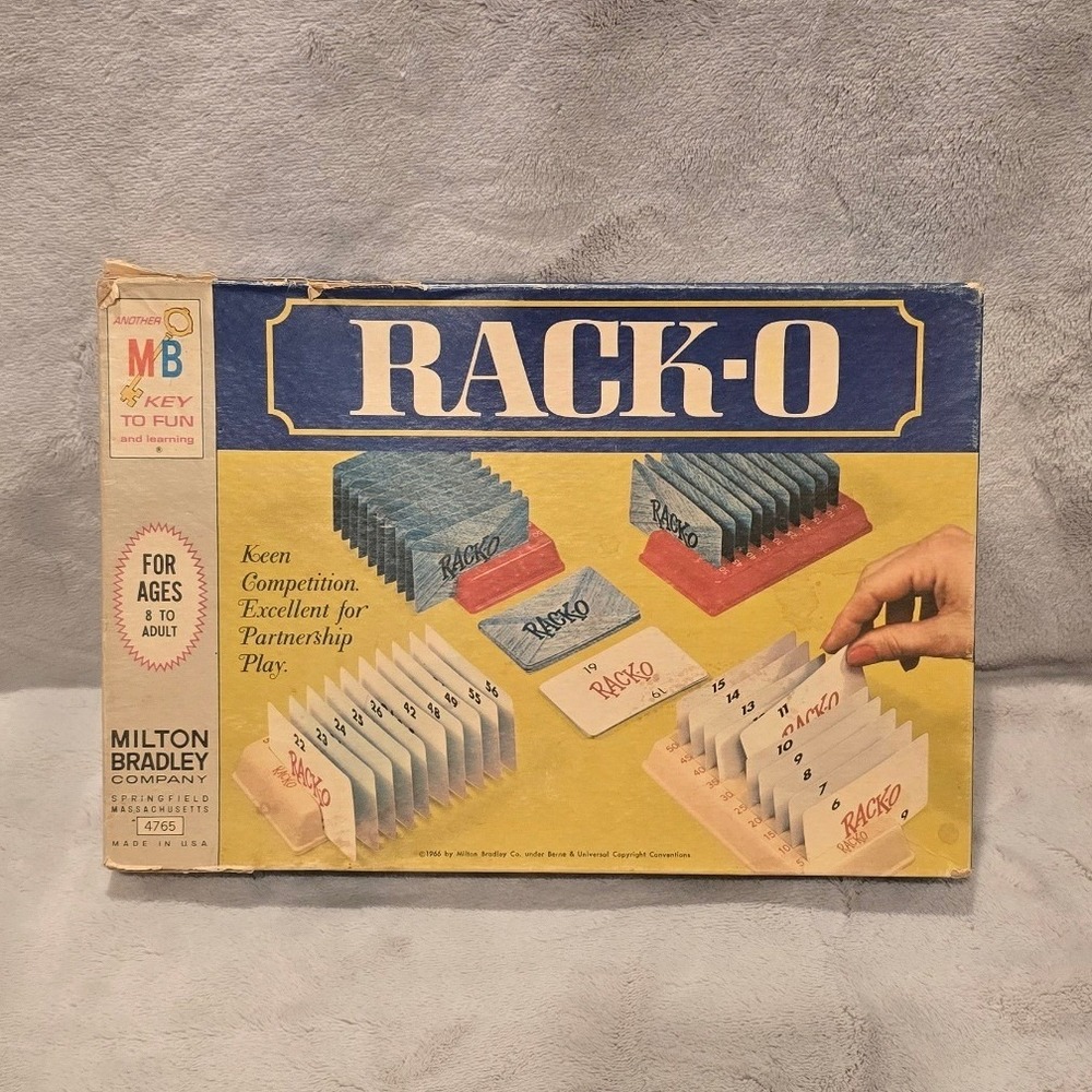 Vintage 1961 Rack-O Card Game Milton Bradley 4765 Family Board Game Complete
